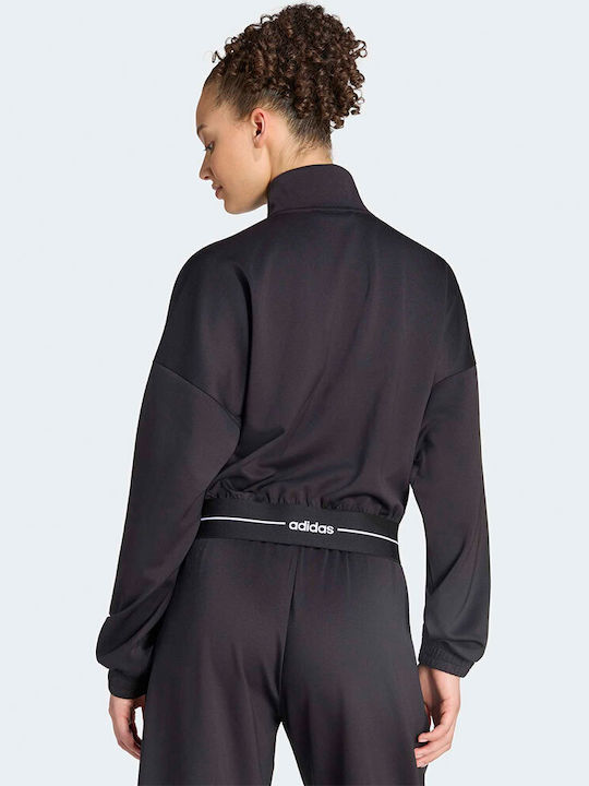 adidas Top de trening pentru femei Jachetă de trening Neagră