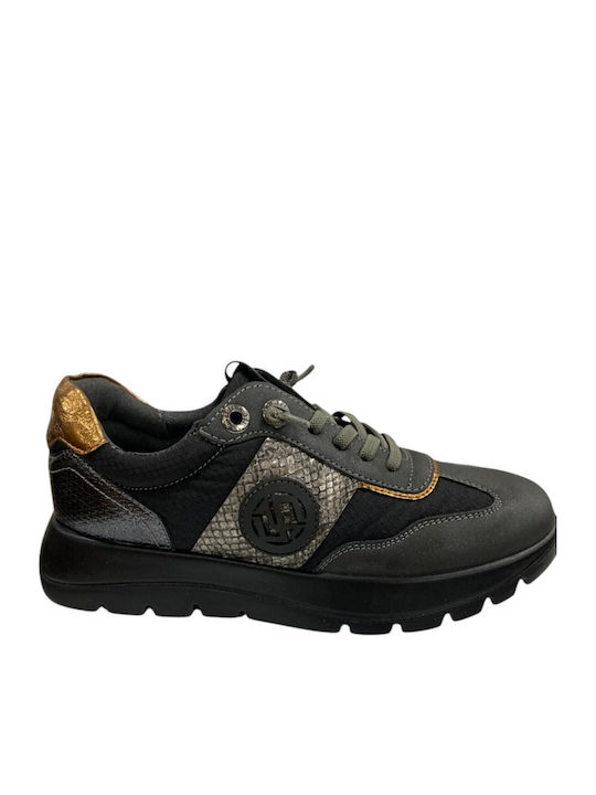 Anatomische Damen-Sneakers Schwarz