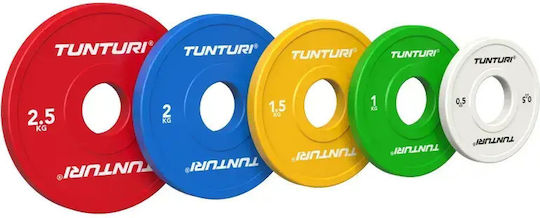 Tunturi Bumper-Hantelscheibe Olympischer Art aus Gummi 1 x 2,5 kg Ø 50 mm
