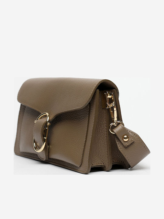 Burgunderrote Damen-Ledertasche mit Klappe