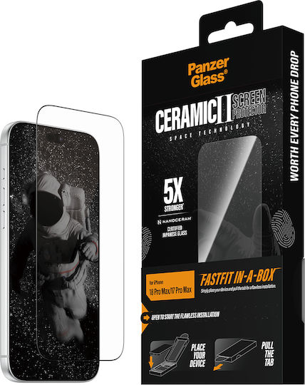 Panzerglass Ceramic Screen Protector Apple Iphone 18 Pro Max 17 Pro Max W Fastfit In-a-box