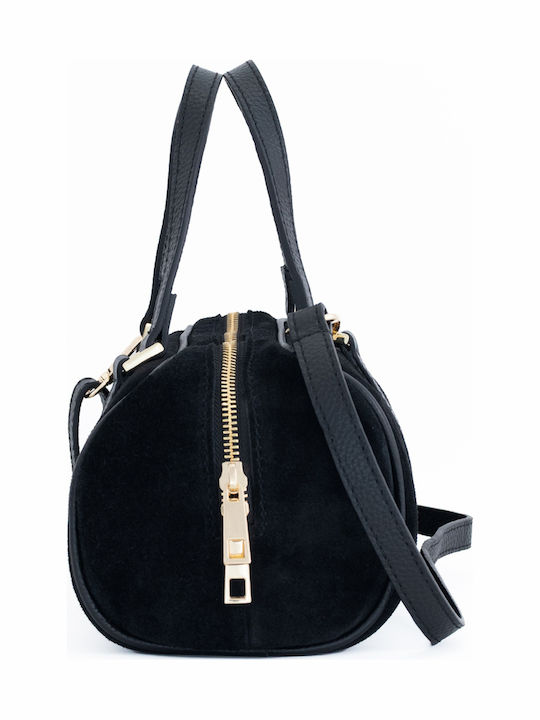 Leather Women's Barrel Bag Burgundy