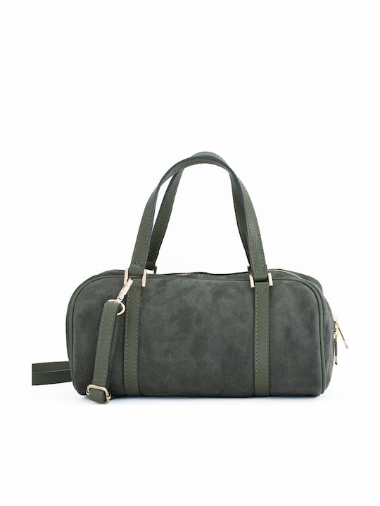 Leather Women's Barrel Bag Black