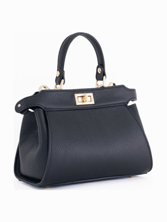 Leather Women's Satchel Bag Black