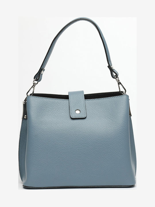 Graue / Blaue Damen-Crossbody-Tasche Aus Leder