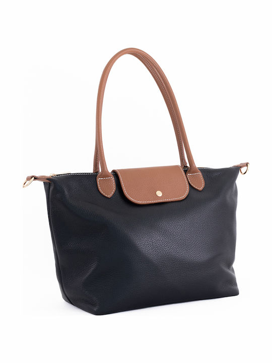 Black Leather Women's Tote Bag