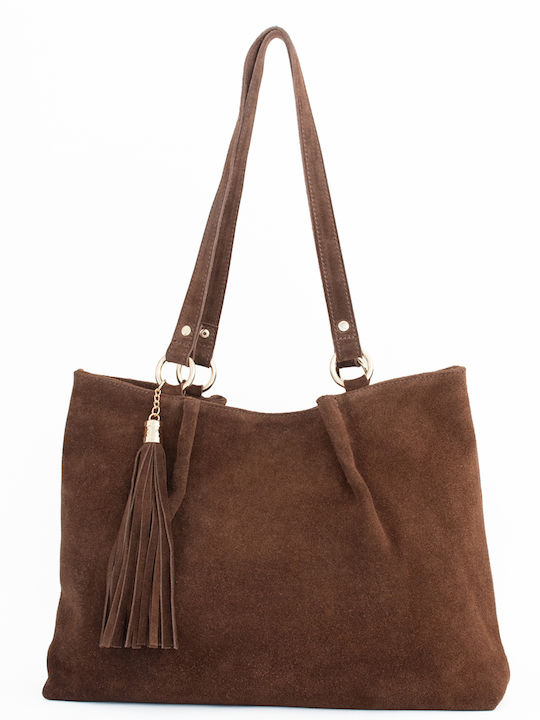 Leather Women's Tote Bag Brown Chocolate