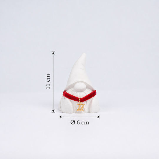 Philio Handmade Tabletop Lucky Charm Gnome White Ceramic 2027 6x11cm Philio Handmade Tabletop Lucky Charm Gnome White Ceramic 2027 6x11cm