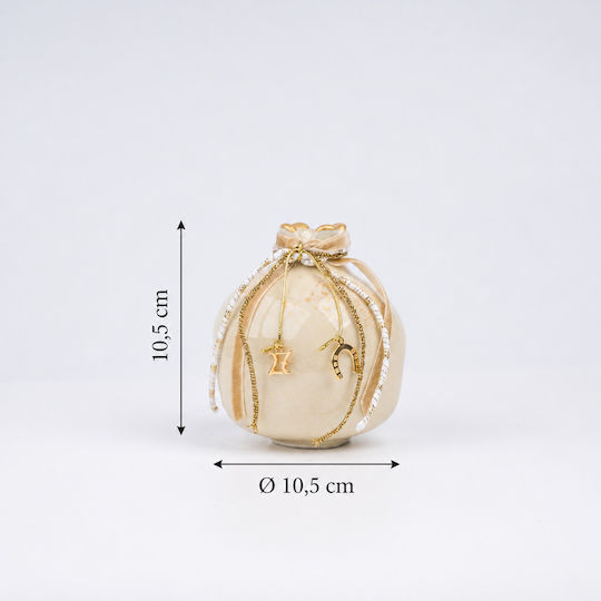 Philio Handmade Tabletop Pomegranate Lucky Charm Beige Ceramic 2027 10.5x10.5cm Philio Handmade Tabletop Pomegranate Lucky Charm Beige Ceramic 2027 10.5x10.5cm