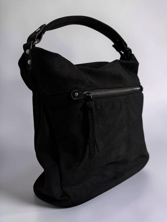 Women's Suede Handbag Black