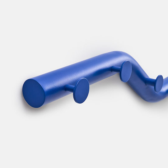 La Redoute Interieurs Синя метална стенна закачалка с 8 места 96x25x9.5cm
