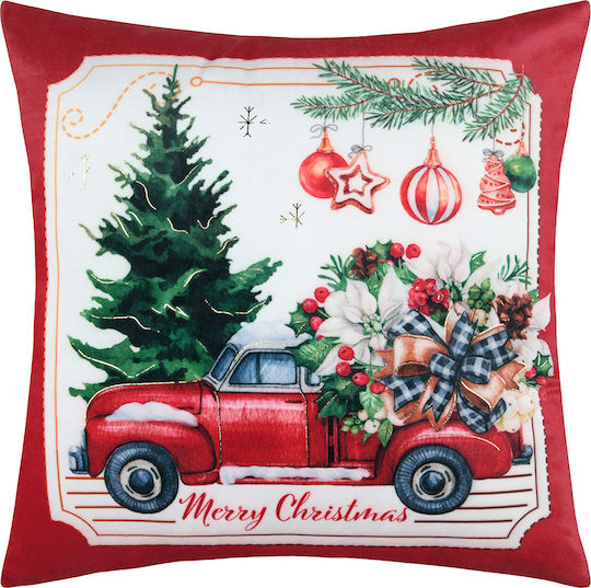 Weihnachtliches Samtkissen 45x45 S-f Christmas Ecru Ce324020