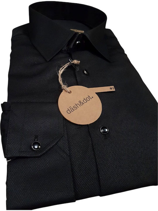 Dash&Dot Πουκάμισο Regular Fit Black