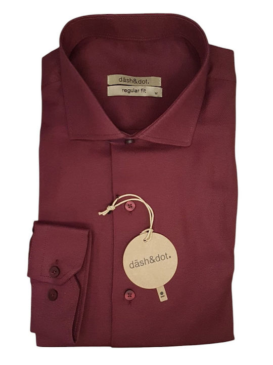 Dash&Dot Πουκάμισο Regular Fit Bordeaux