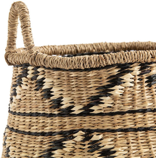 La Redoute Interieurs Dekorativer Korb aus Korbweide mit Griffen Schwarz 31 x 31 cm
