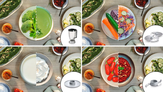 Bosch Multimixer 800 W cu Recipient de 2,3 l și Cană de Blender Albă