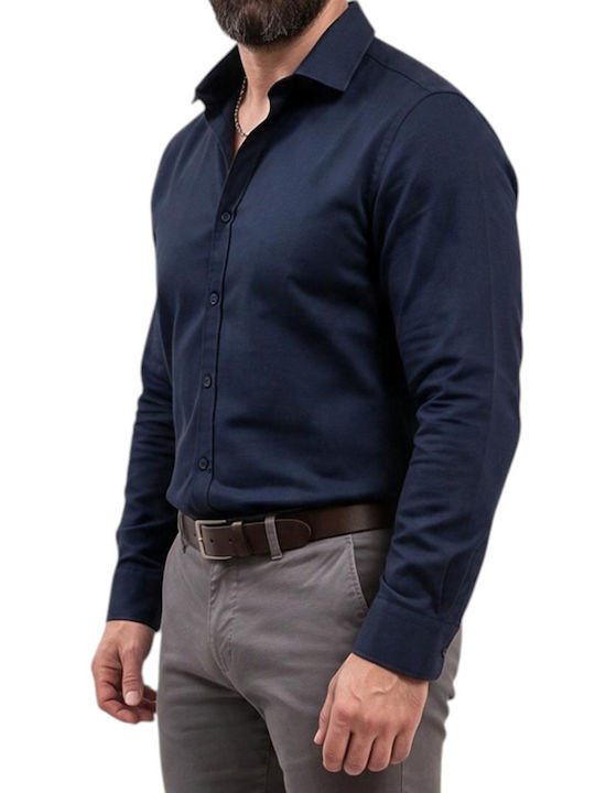 Dash&Dot Πουκάμισο Slim Fit Μπλε