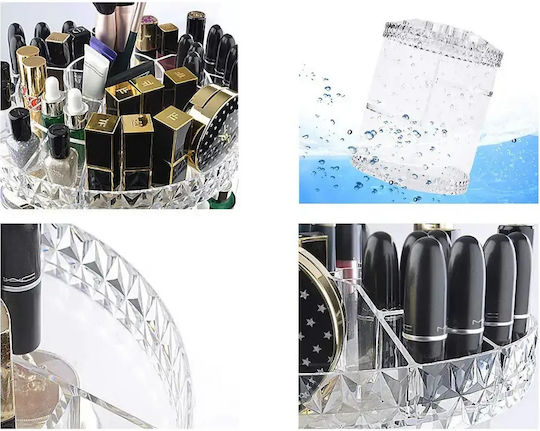 Verk Group Drehbarer Kosmetik-Organizer Mit Ebenen Transparent 28x21,5 cm