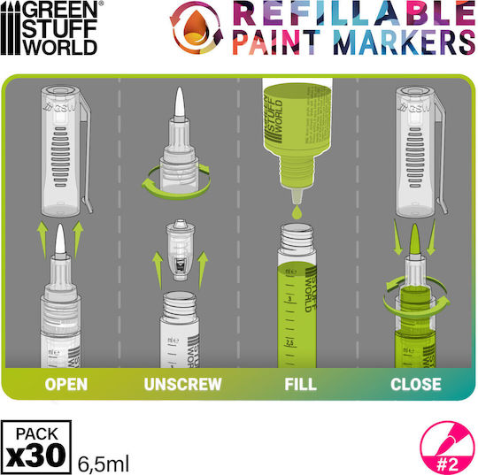 Refillable Markers 2 Μαρκαδόροι Δυνατότητα Επαναπλήρωσης