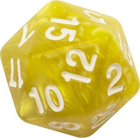 RPG-Würfelset Perlmutteffekt Hellgelb 7 Stück