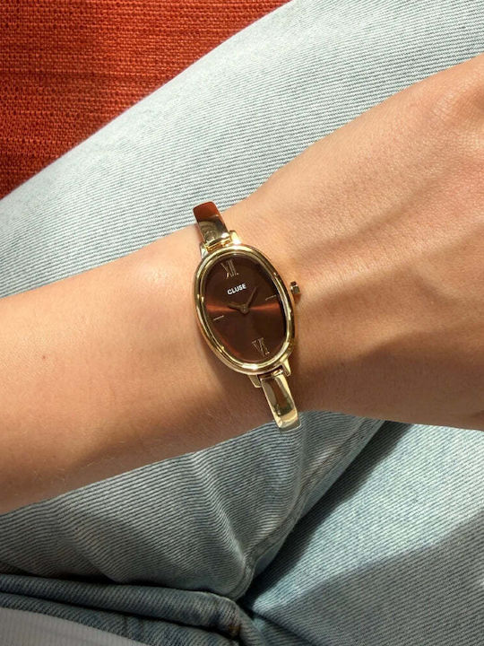 Women's 30mm Battery Watch with Gold Stainless Steel Bracelet