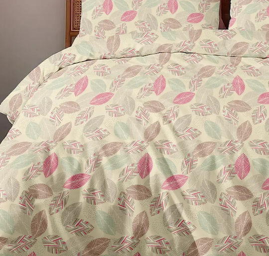 Cokitex Aspen Pink Winter Pleasure Super-Double Fitted Bed Sheet Set 175x200+35cm Pink (4 pcs)
