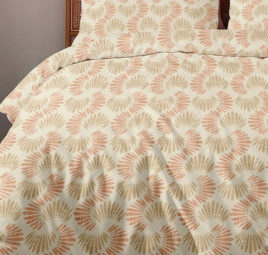 Cokitex Celine Apricot Winter Pleasure Super-Double Fitted Bed Sheet Set 175x200+35cm Apricot (4 pcs)