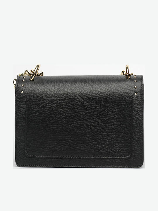 Leather Women's Flap Bag Black