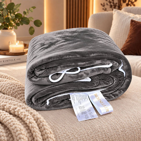 Kraft World TKSH-1 Grey Single Washable Electric Blanket Grey 140W 150x80cm