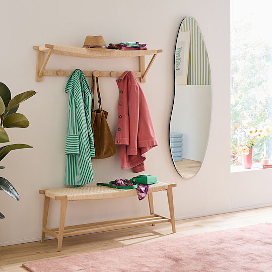La Redoute Interieurs Holz-Wandgarderobe mit 5 Haken 113 x 32 cm