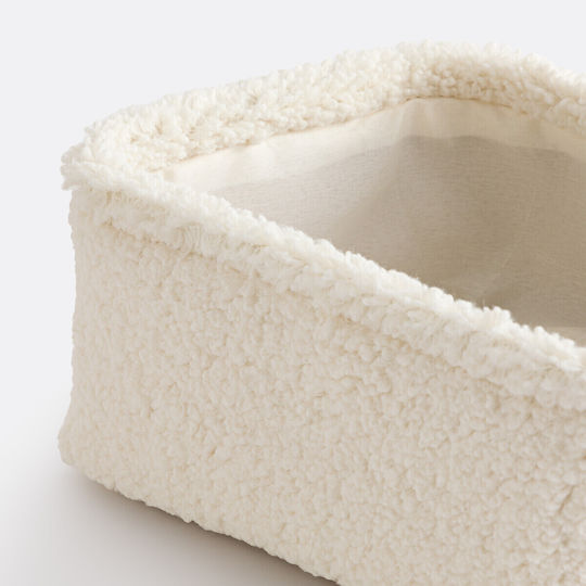 La Redoute Interieurs Set Dekorative Stoffkörbe Ecru 21x31x11 cm 3 Stück