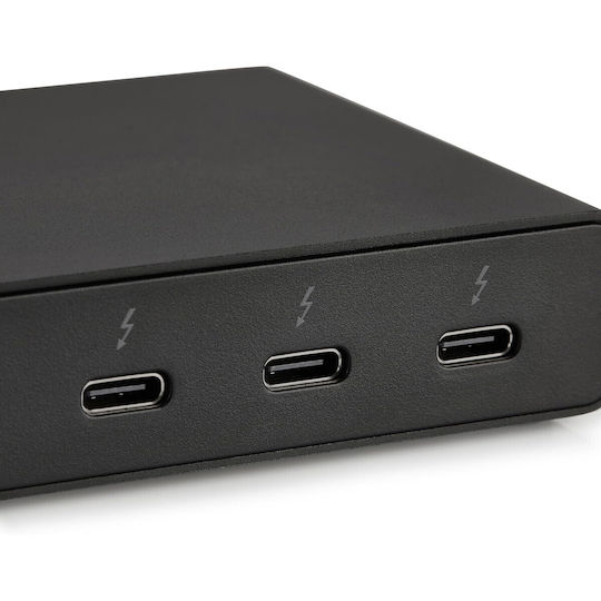 Amazon Basics Thunderbolt 4 / USB-C докинг станция с 4K, PD и свързване на 2 екрана, черна (B0CPT7WSSF)