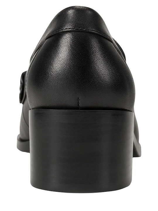 Leather Women's Loafers in Black