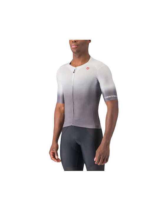 Castelli Men's Short-Sleeve Road Bike Jersey Grey
