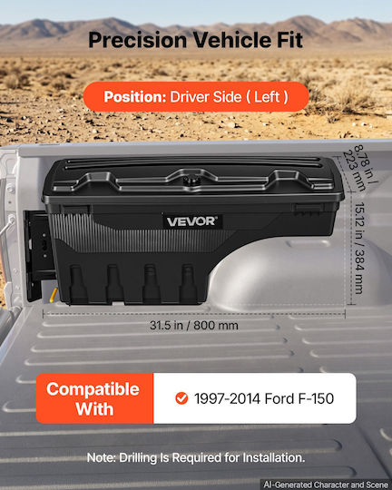 Vevor Truck Bed Toolbox for Car 1997-2014