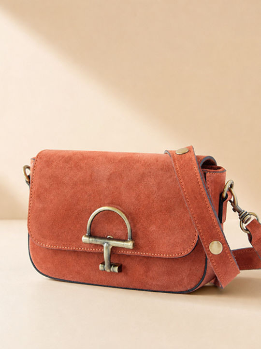 Damen-Clutch aus blauem Wildleder