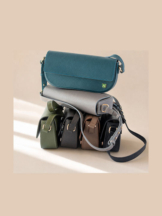 Dunkelbraune Leder-Clutch für Damen