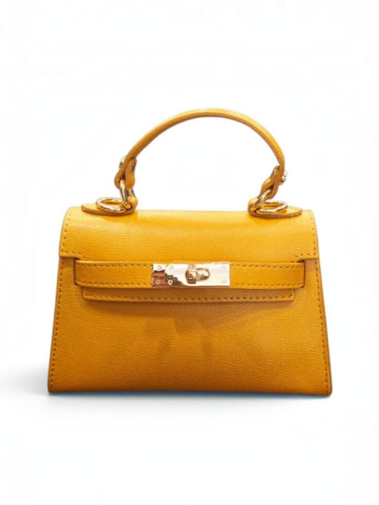 Hellblaue Damen-Flap-Tasche aus Leder