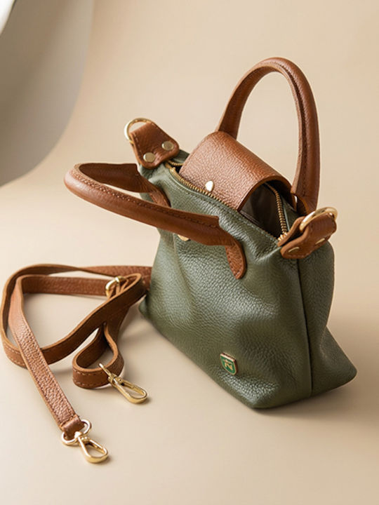 Petite Leather Women's Flap Bag Petrol Blue