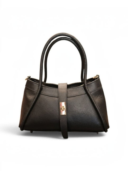 Leather Women's Tote Bag Dark Blue