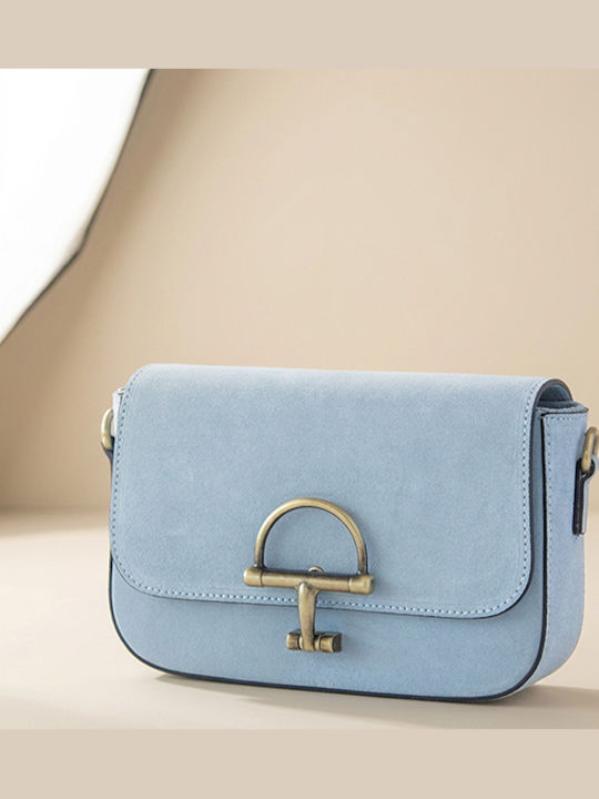 Damen-Clutch aus gelbem Wildleder
