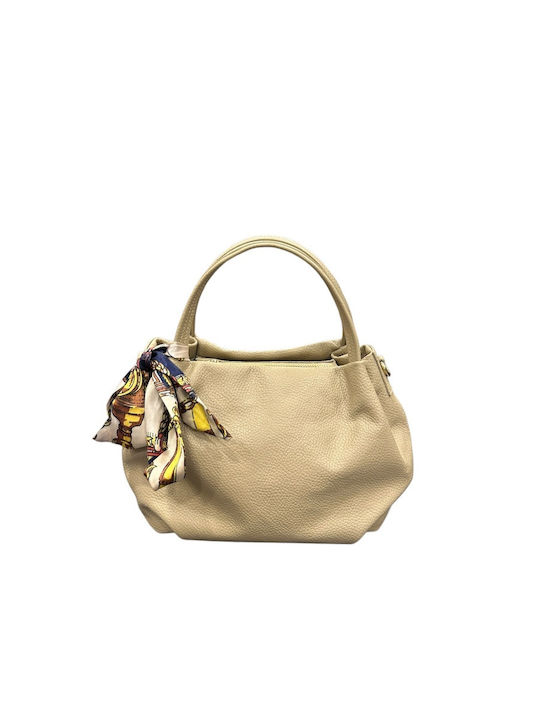 Leather Women's Tote Bag Silver