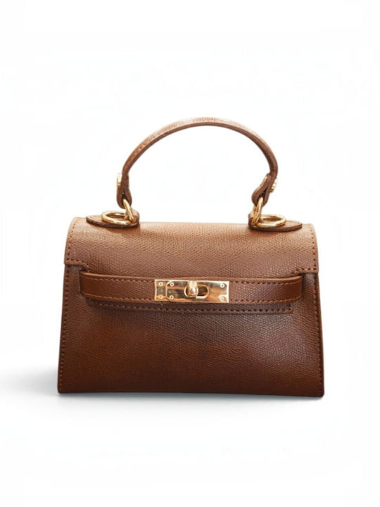 Khaki Leather Women's Satchel Bag