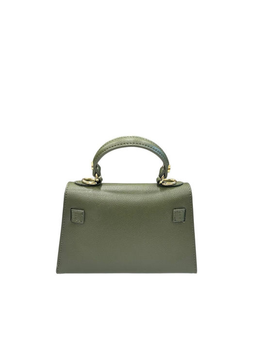 Khaki Leather Women's Satchel Bag