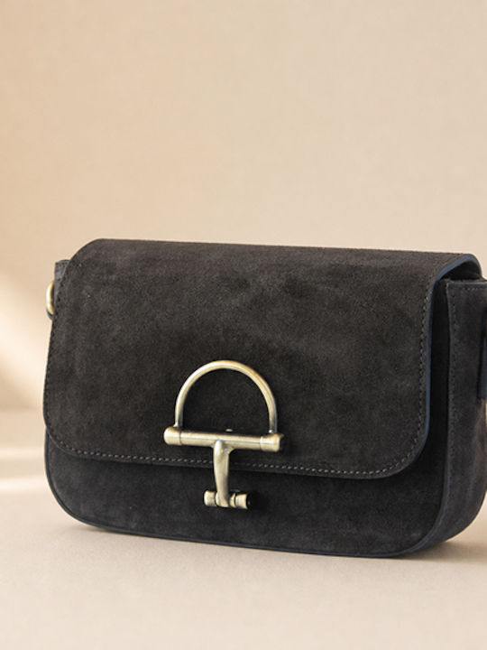 Dunkelbraune Damen-Clutch aus Leder