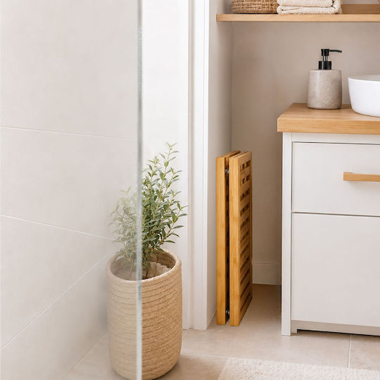 Relaxdays Non-Slip Wooden Bath Mat 10054643 Natural 59.5x39 cm