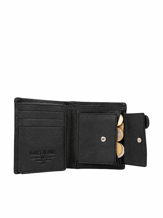 Schwarze Herrenlederbrieftasche mit RFID