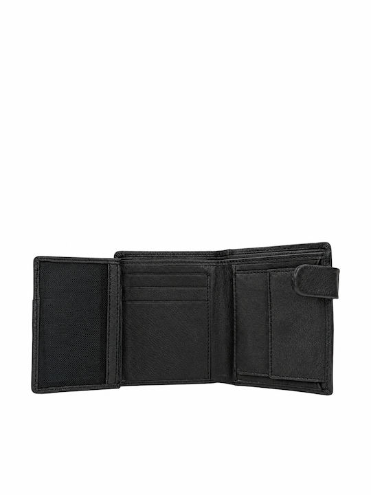 Schwarze Herrenlederbrieftasche mit RFID