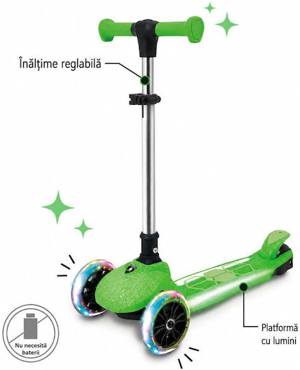 Trotinetă Pliabilă pentru Copii L5 Jelly cu Trei Roți și Iluminare LED pentru Vârste de 3+ Ani Multicoloră
