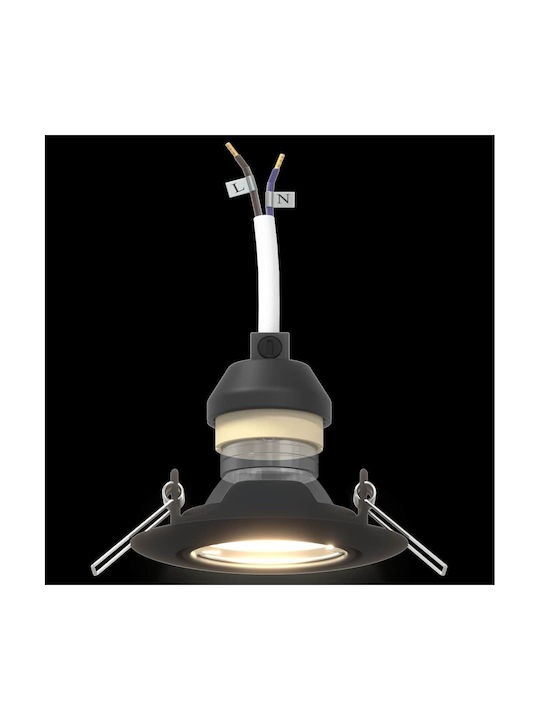 vidaXL Metal Recessed Spotlight with GU10 Bulb Holder Black 9x9 cm 12 pcs